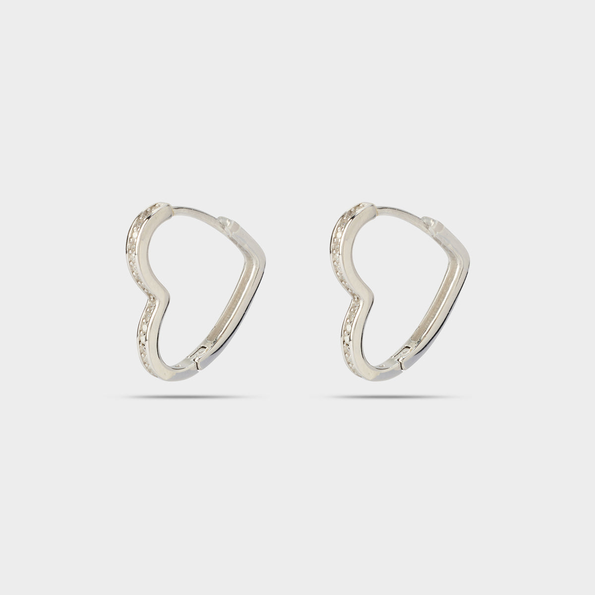 Boucles d'oreilles Cœur en balance argent