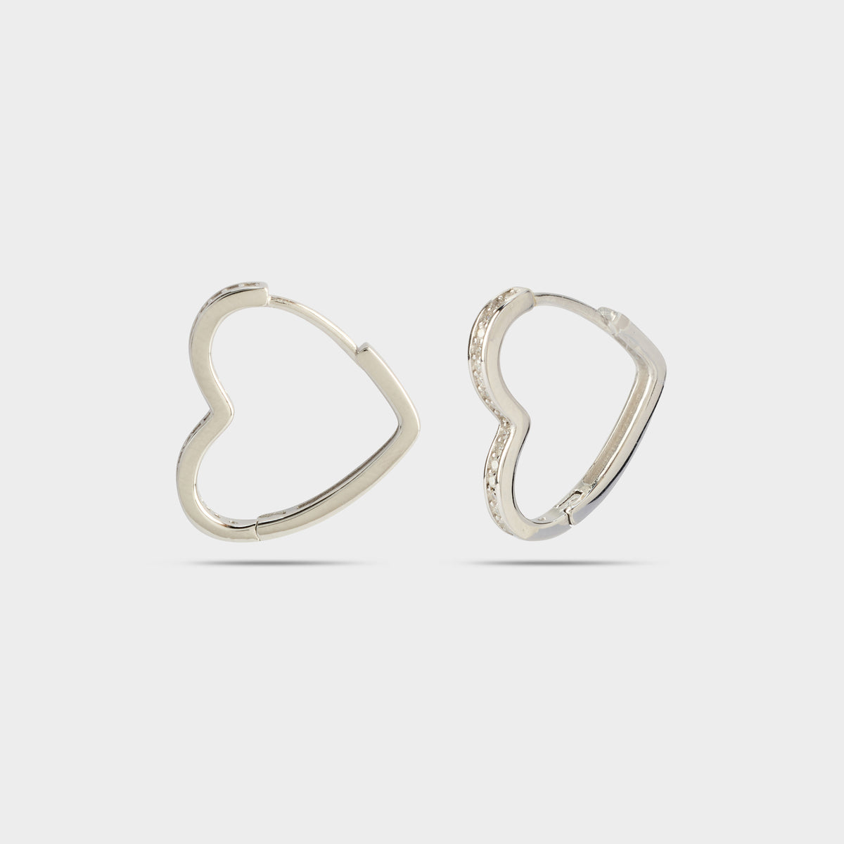 Boucles d'oreilles Cœur en balance argent
