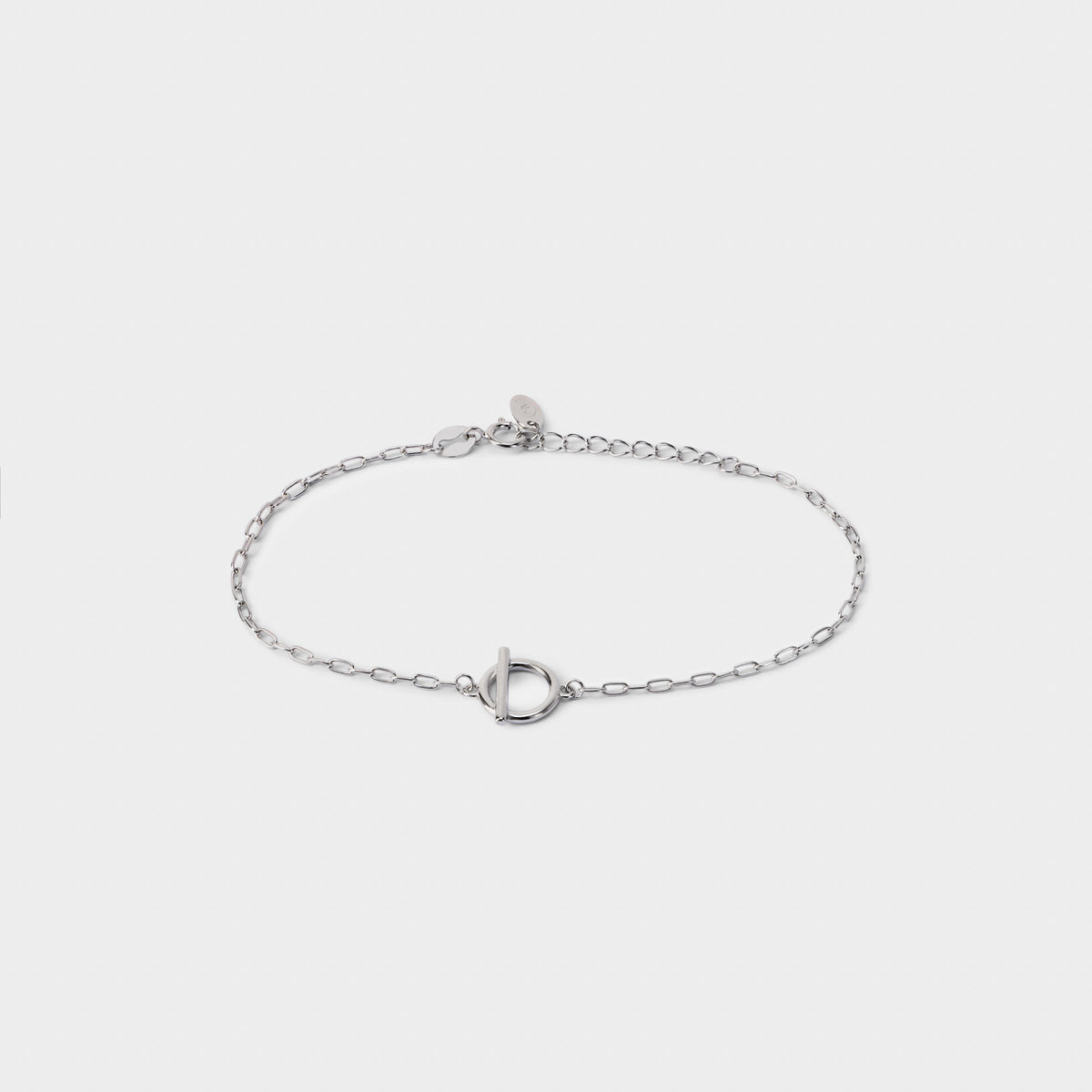 Bracelet chaîne fermoir T argent
