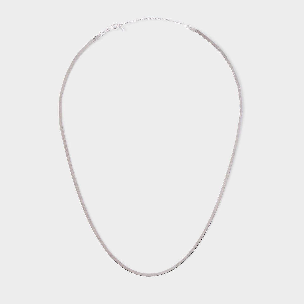 Chaîne maille plate argent