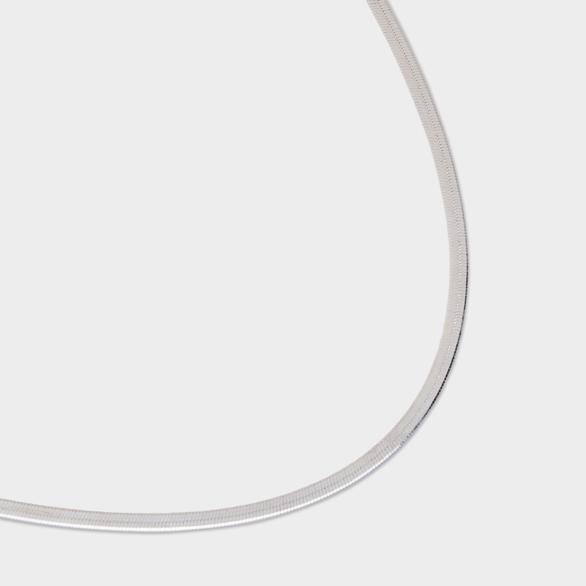 Chaîne maille plate argent
