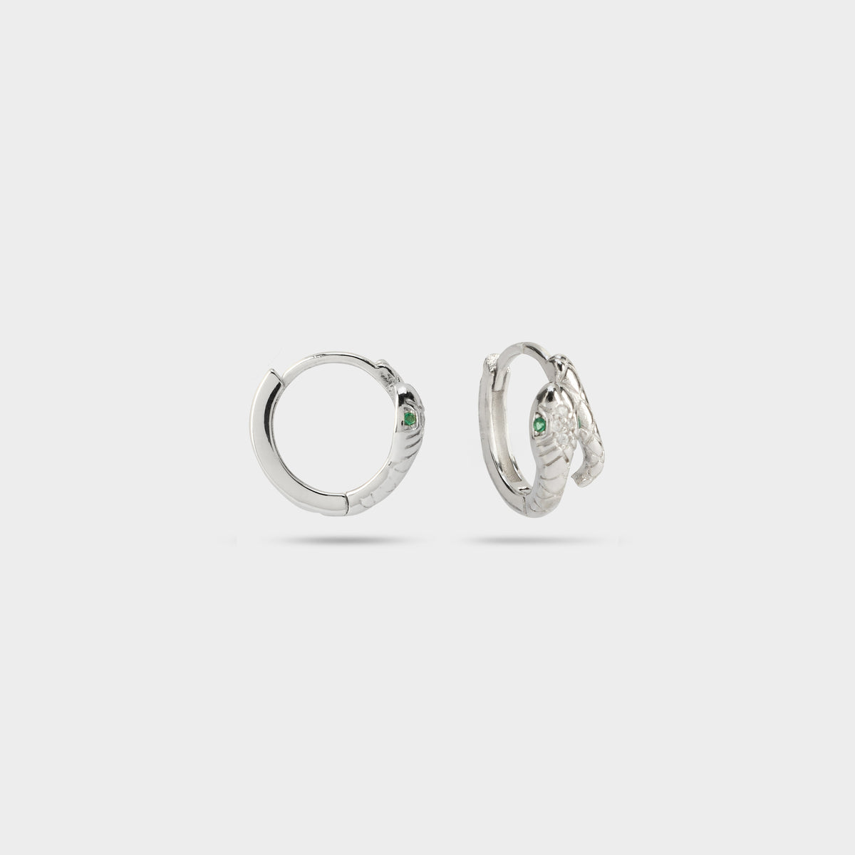 Boucles d'oreilles créoles Serpent argent