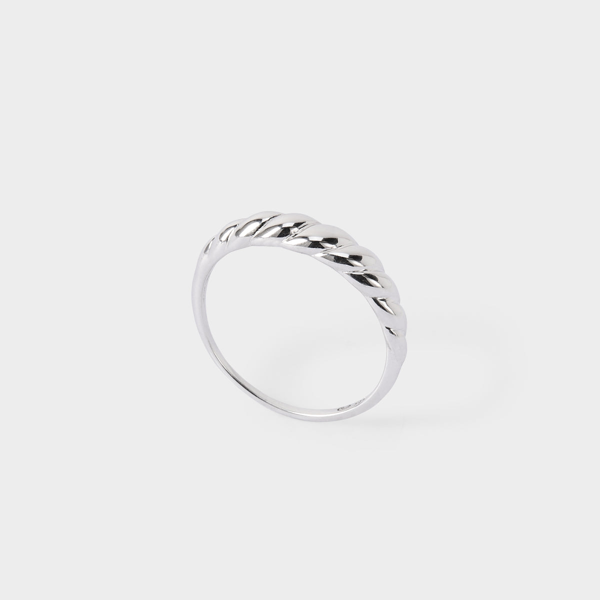 Bague ondulée fine argent