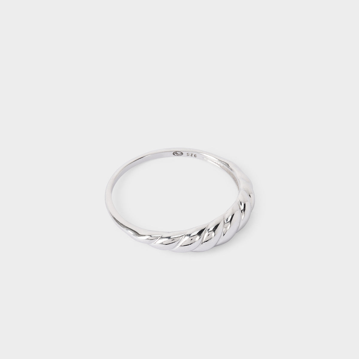 Bague ondulée fine argent