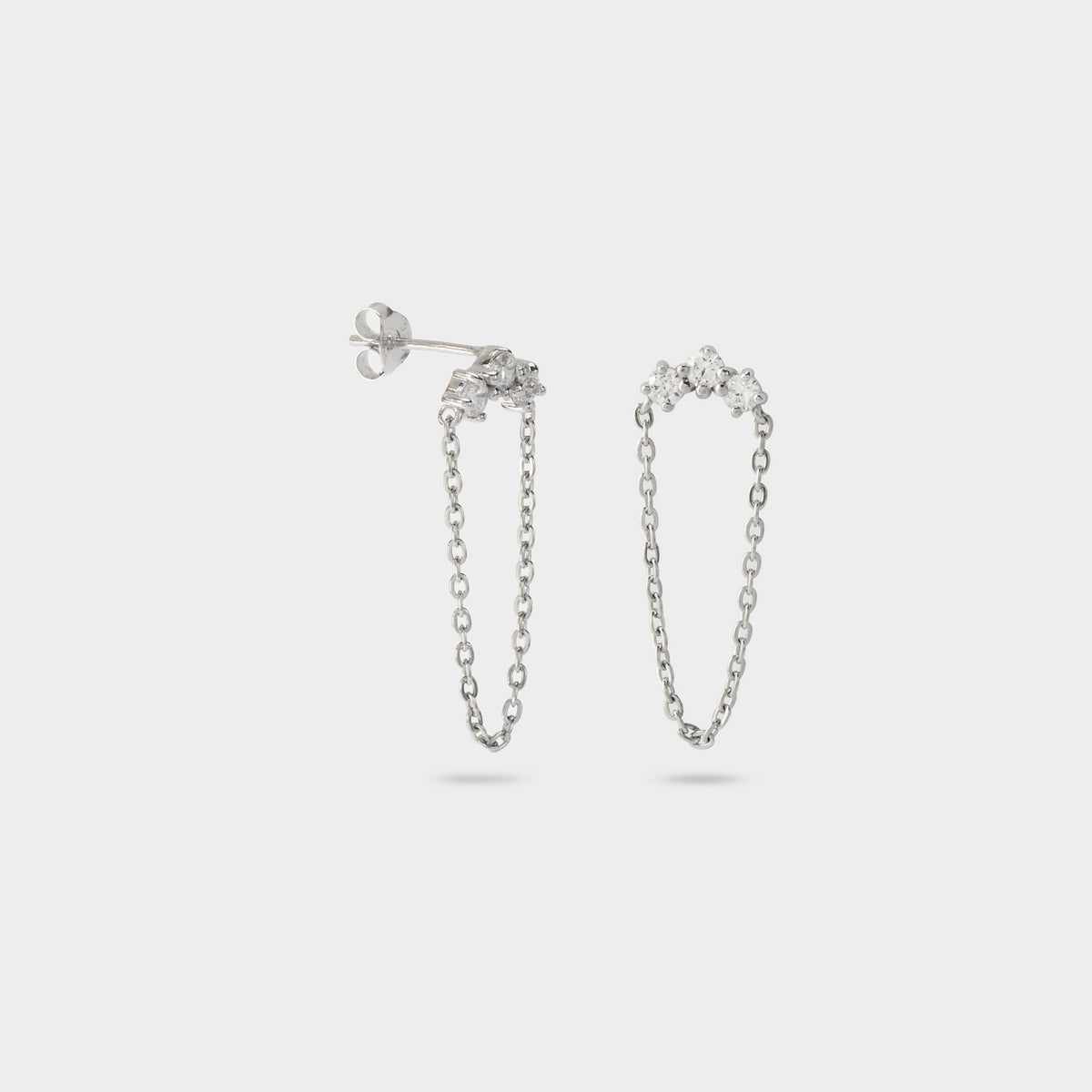Boucles d'oreilles Grand jour argent