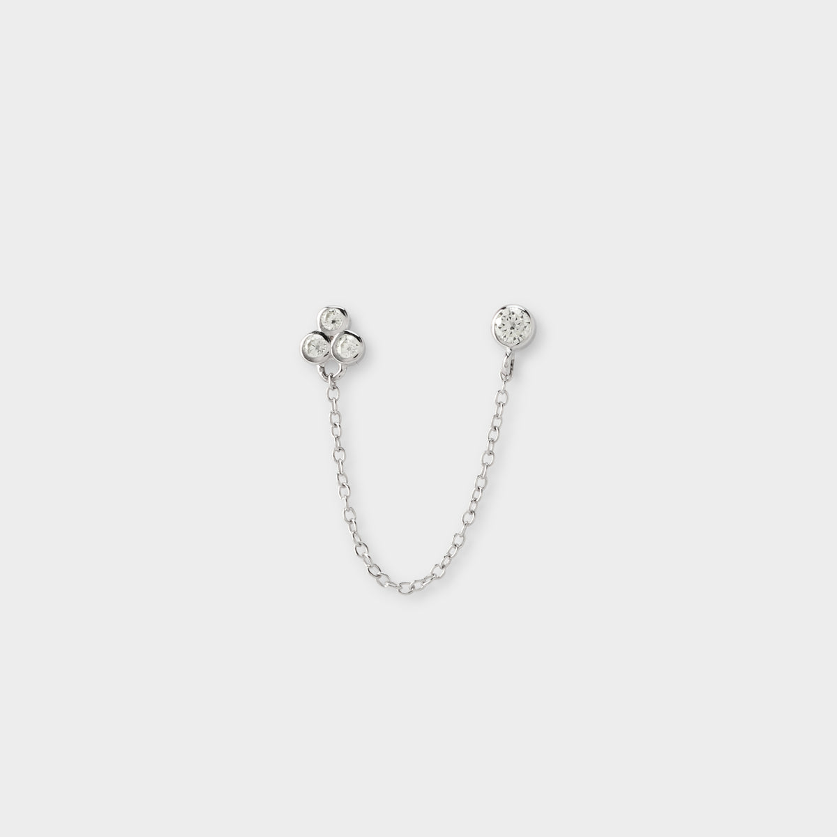 Boucle d'oreille Double Purity trio argent