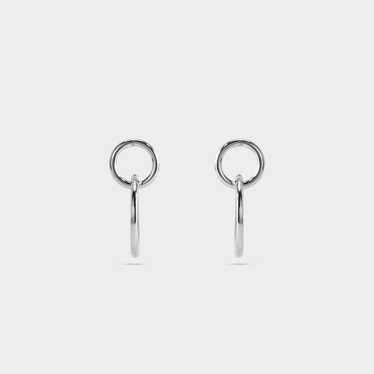 Boucles d'oreilles Double Tour lisse argent