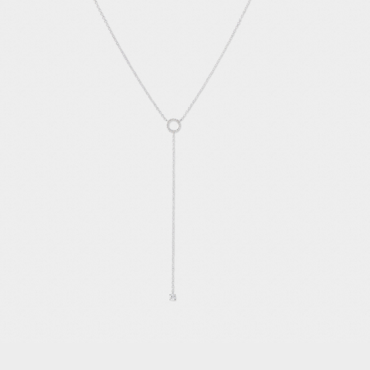 Collier cravate suspension argent