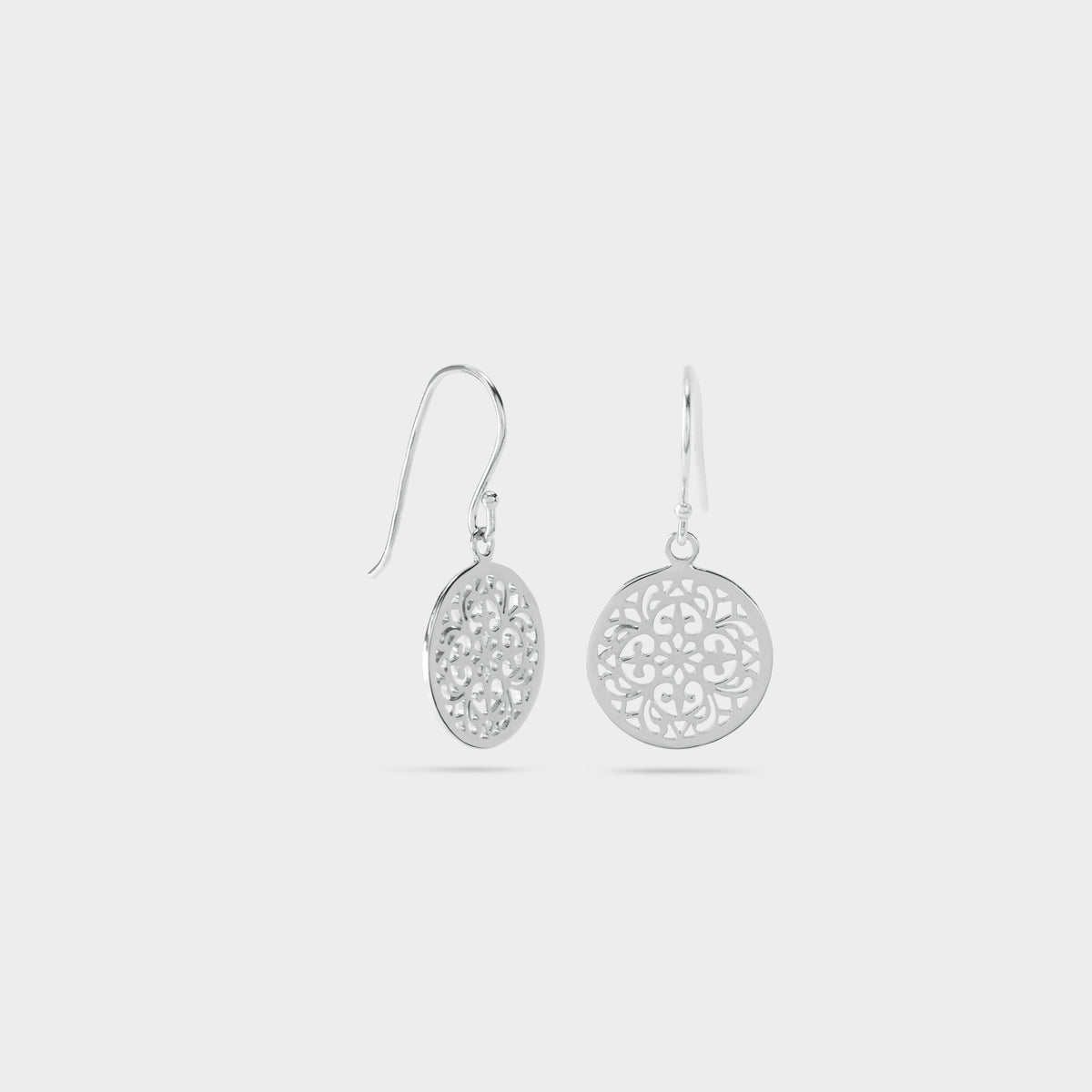 Boucles d'oreilles Rosace argent