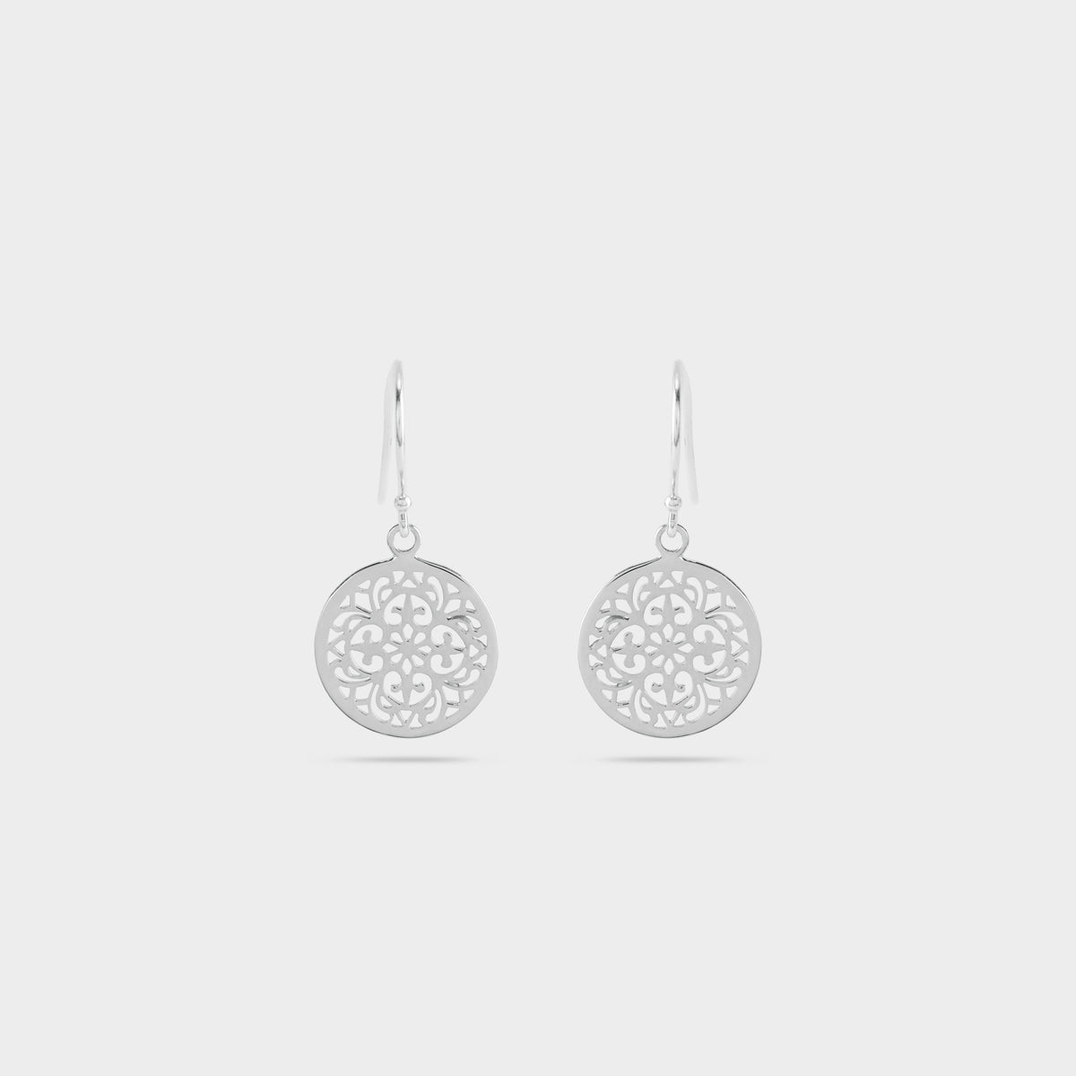 Boucles d'oreilles Rosace argent