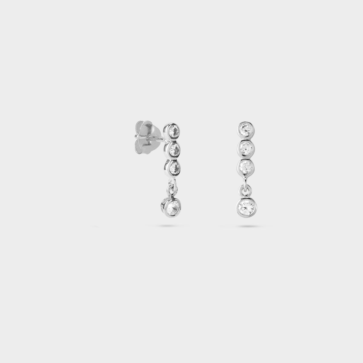 Boucles d'oreilles longues purity argent