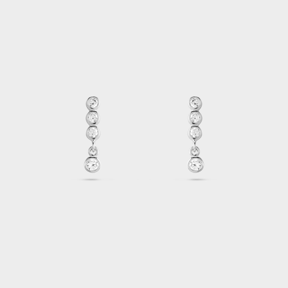 Boucles d'oreilles longues purity argent