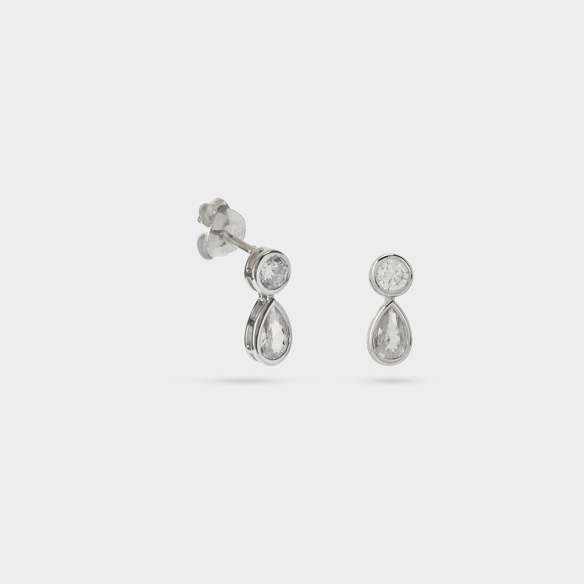 Boucles d'oreilles purity Goutte argent