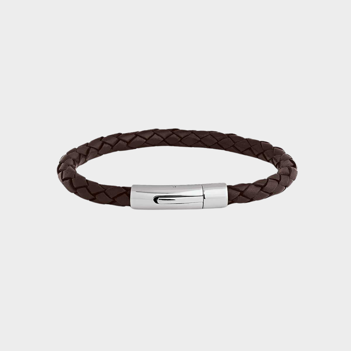 Bracelet cuir torsadé marron