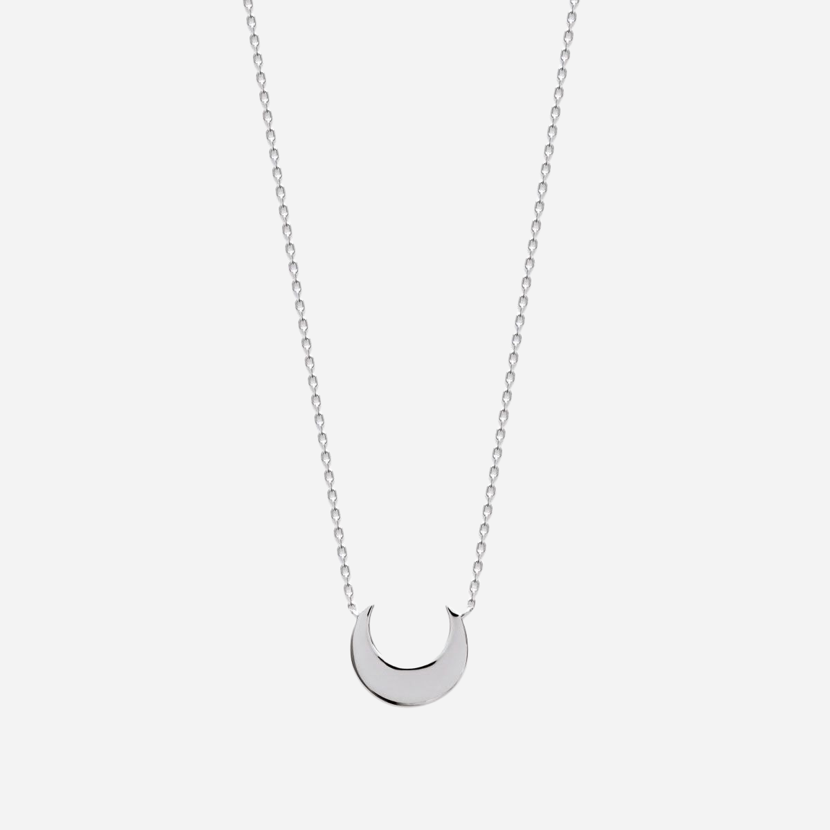 Collier Lune argent massif