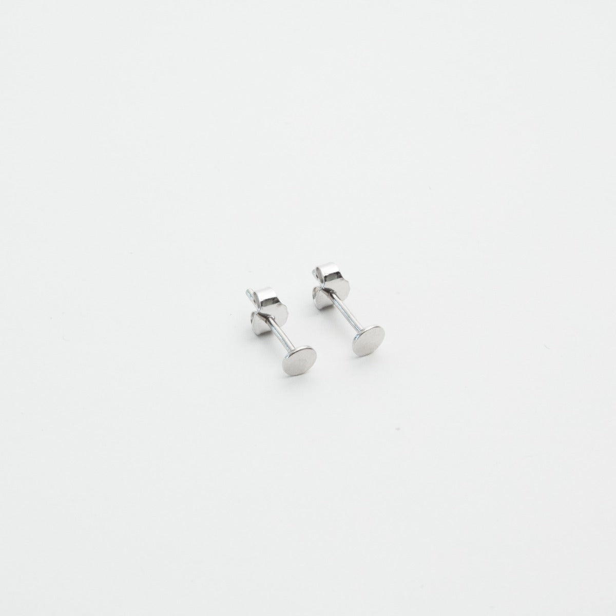 Boucles d'oreilles mini pastille argent massif