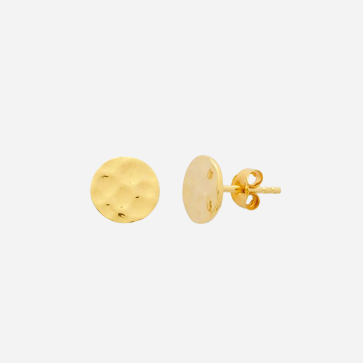 Boucles d'oreilles mini rond martelé plaqué or