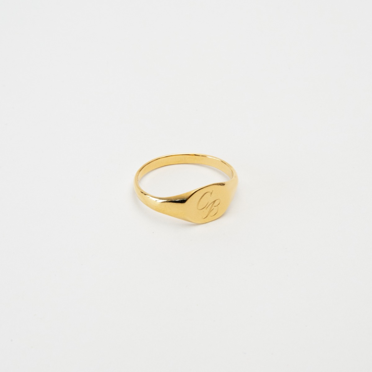 Bague chevalière femme plaqué or