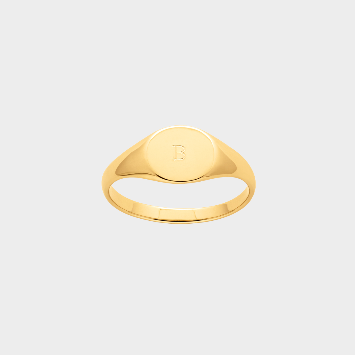 Bague chevalière femme plaqué or