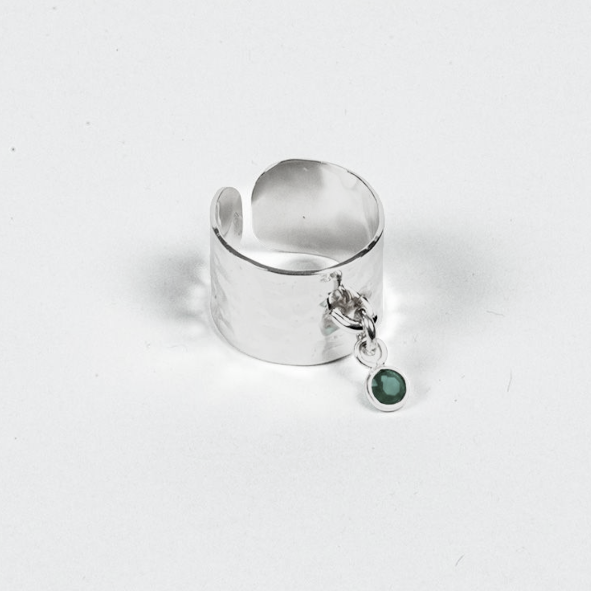 Bague pierres de naissance argent massif