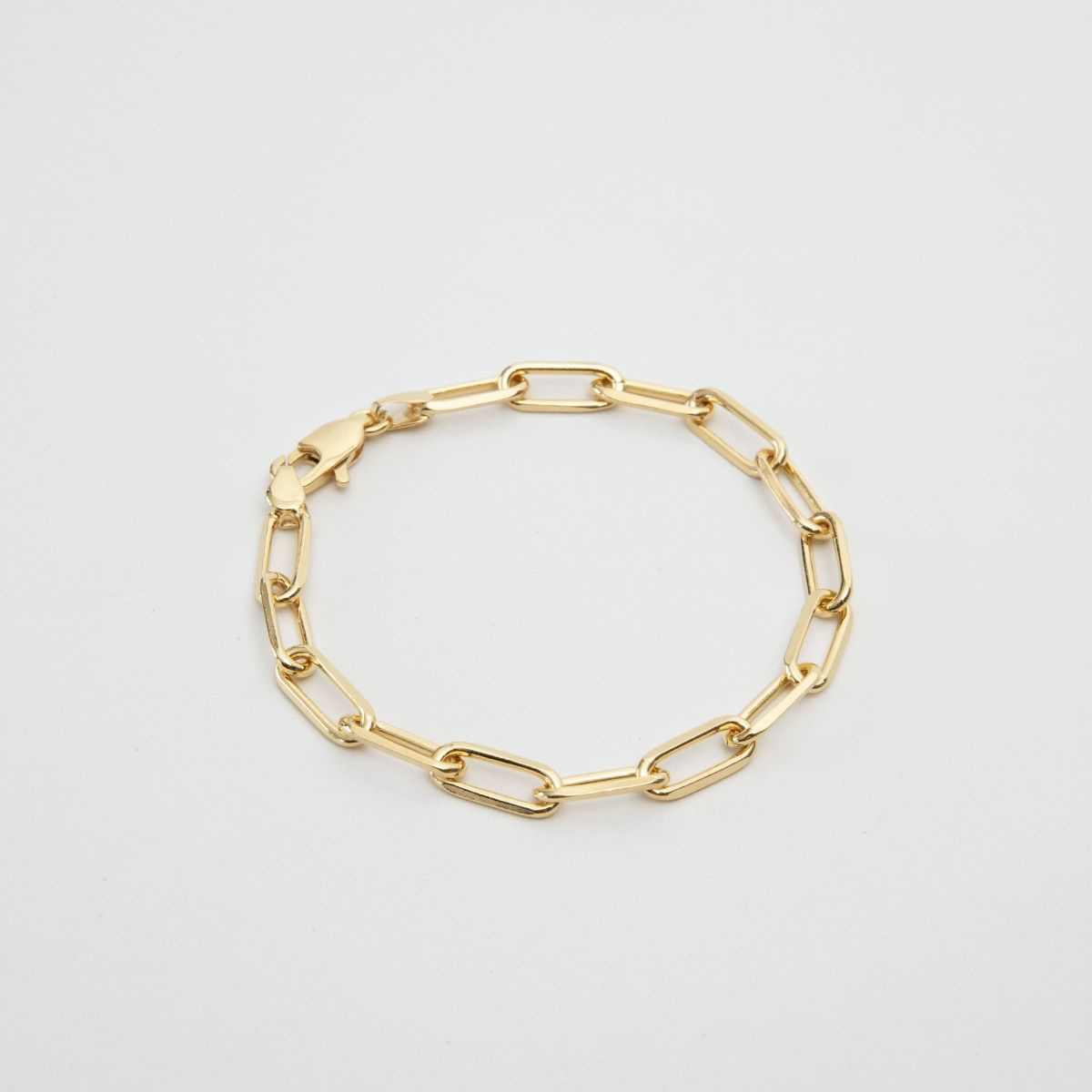 Bracelet chaîne maillon ovale plaqué or 1,5 cm