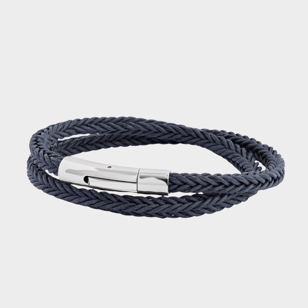 Bracelet Le Carré tressé bleu pour homme