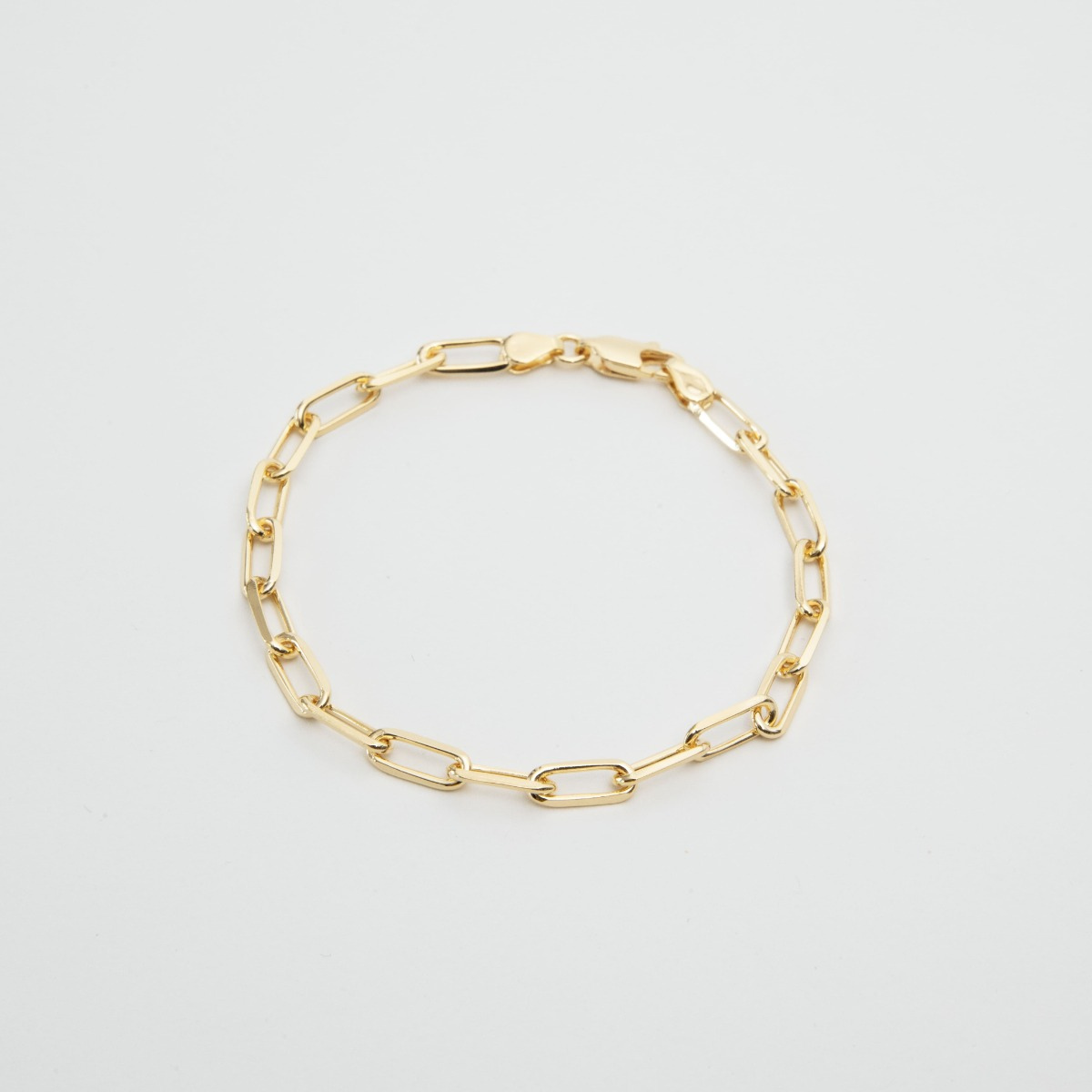 Bracelet chaîne maillon ovale plaqué or 1,2 cm