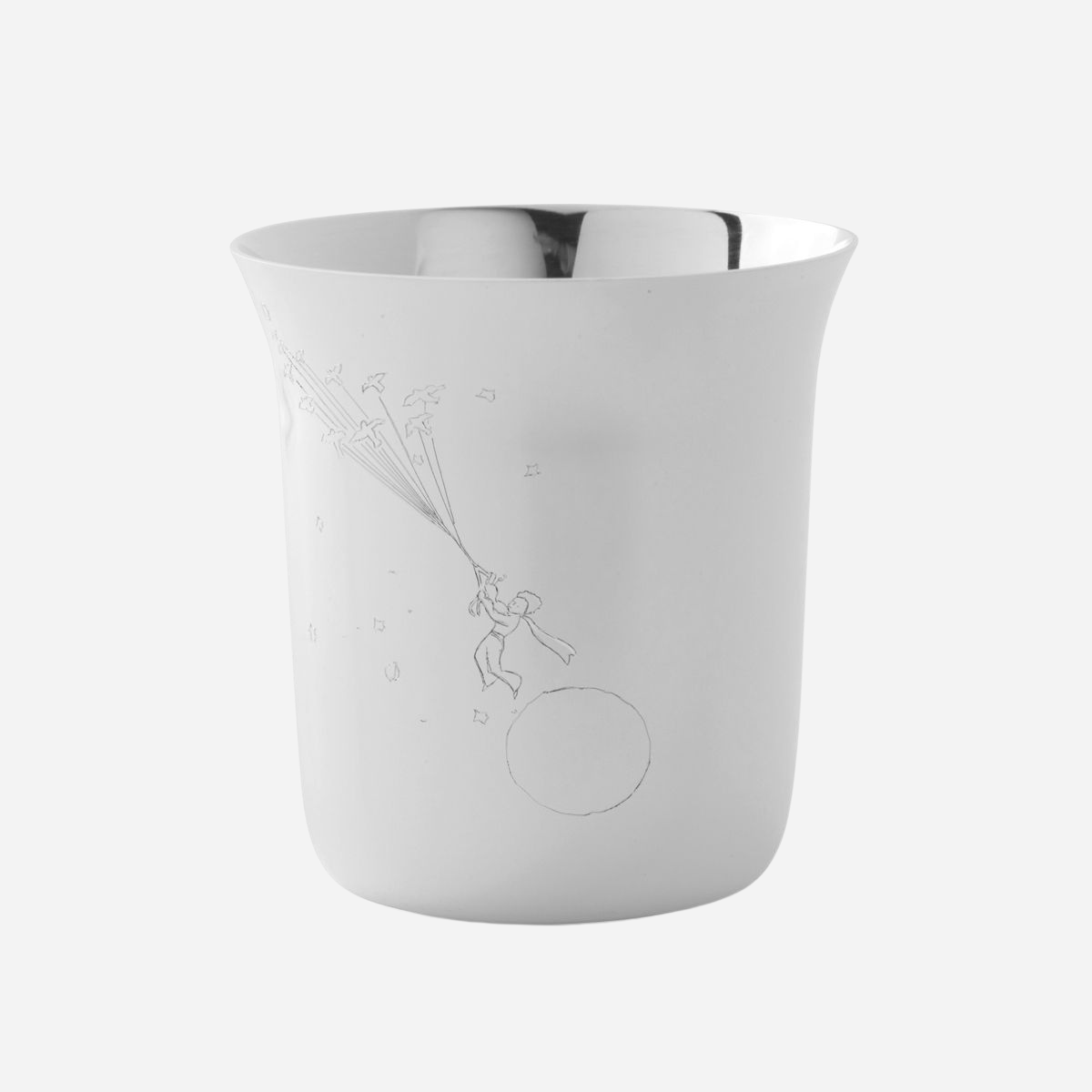 Timbale de baptême "Le Petit Prince" métal argenté