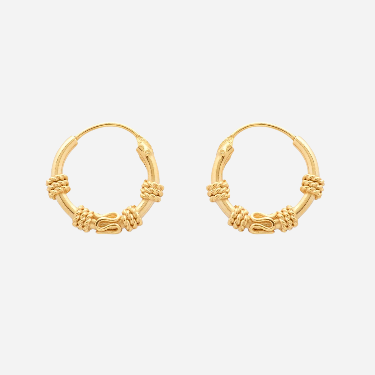 Boucles d'oreilles Créoles Cordage plaqué Or