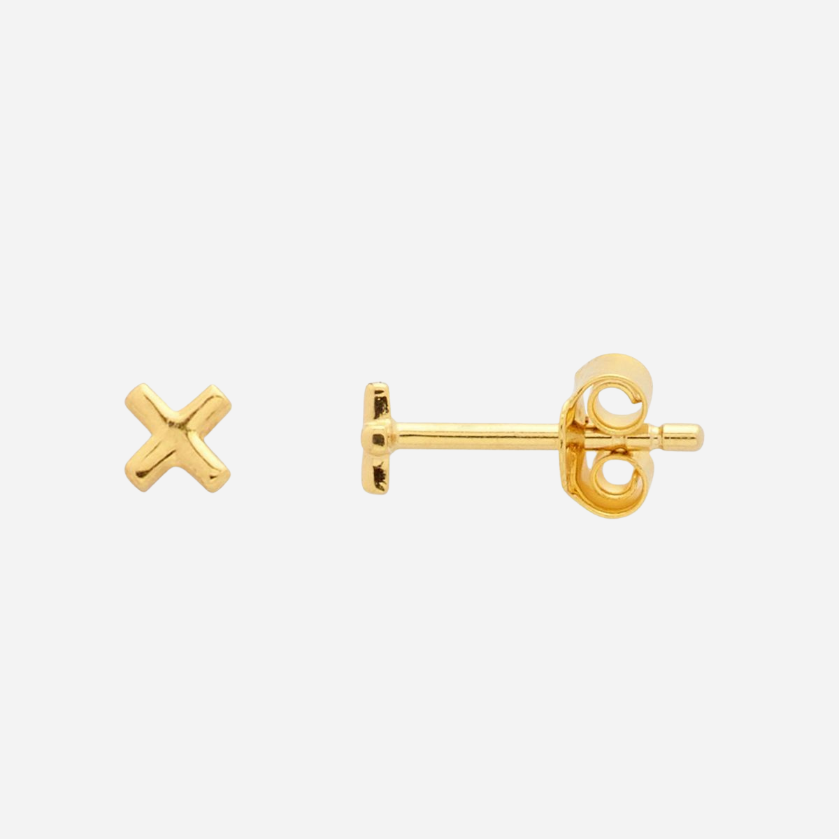 Boucles d'oreilles "X" plaqué or