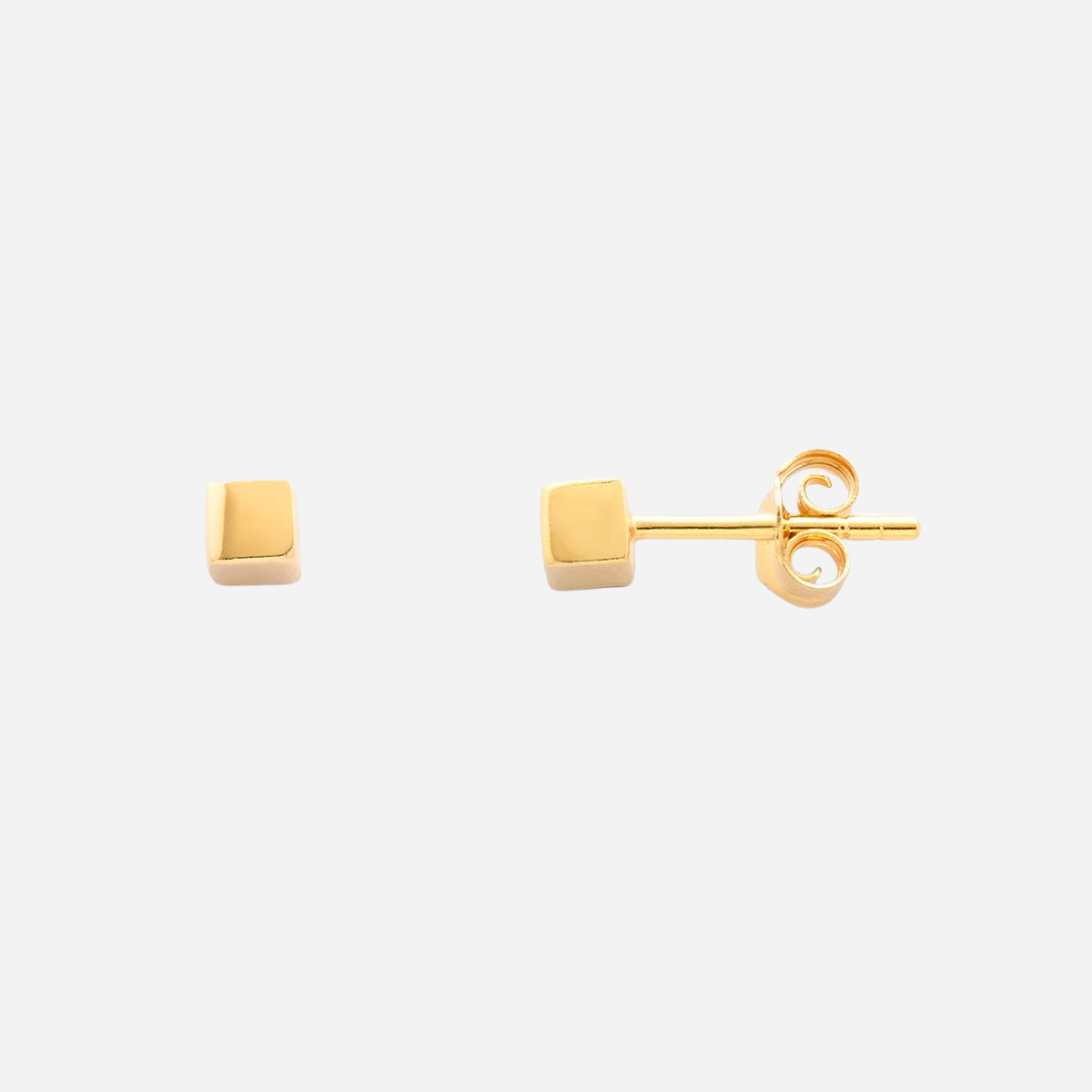 Boucles d'oreilles cube plaqué or