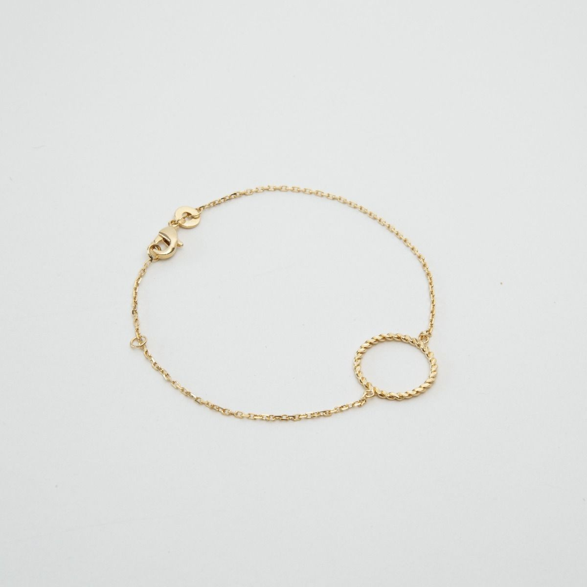Bracelet anneau torsadé plaqué or