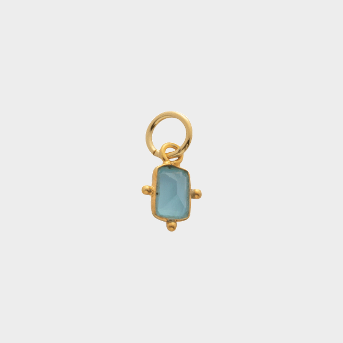 Gris-gris pierre amulette Calcédoine bleue