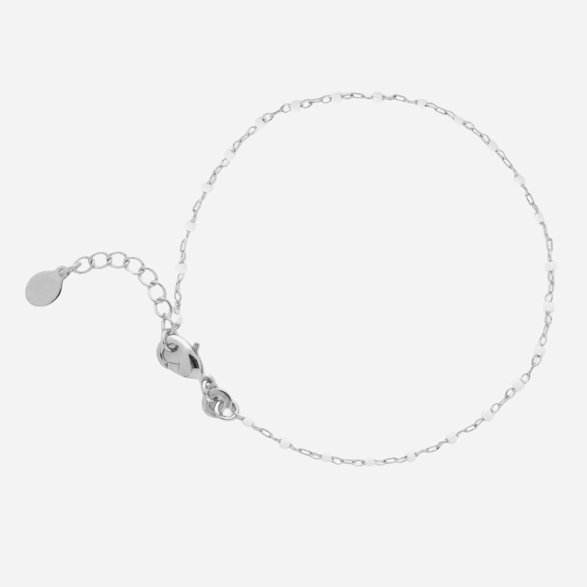 Bracelet Mahos argent massif blanc