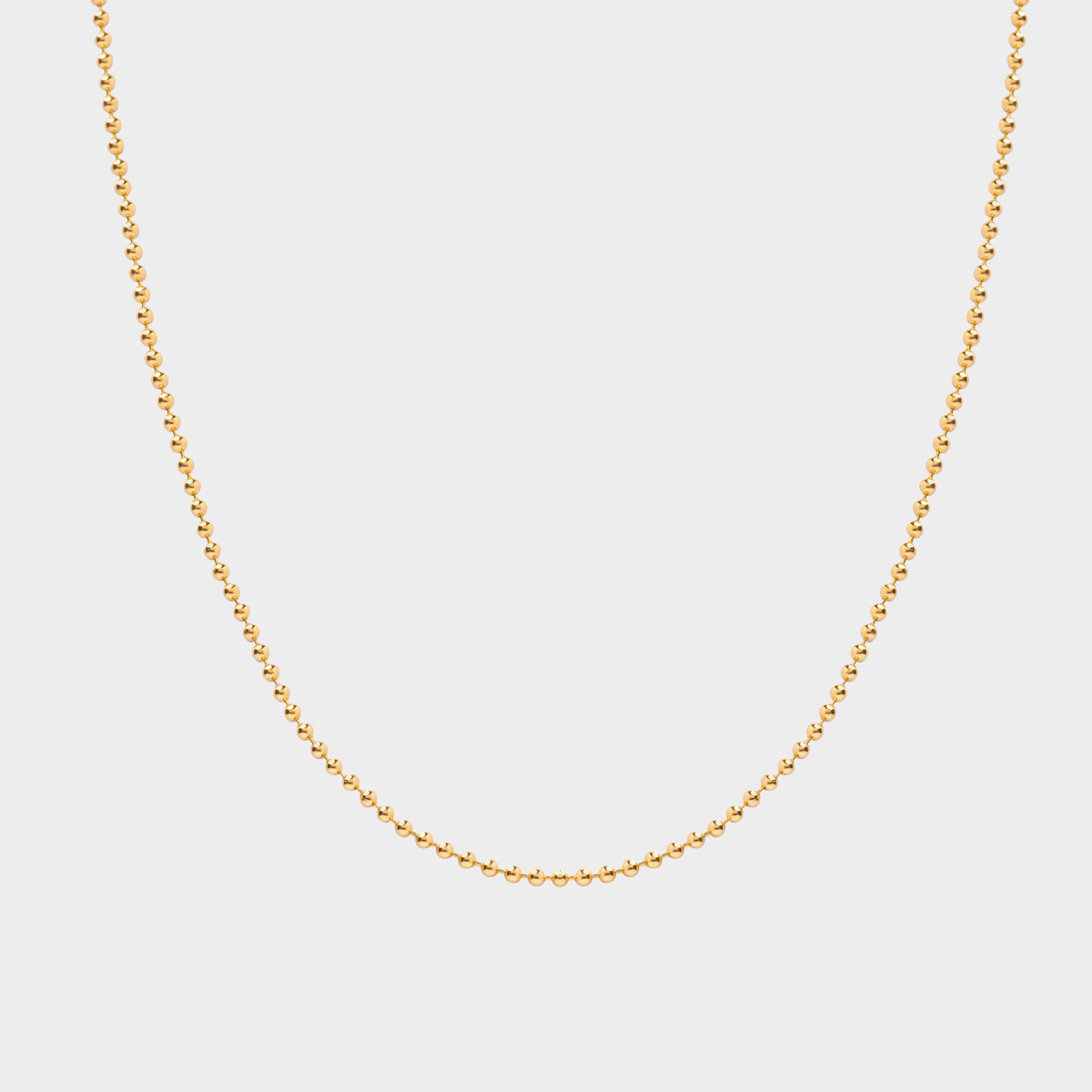 Collier chaîne petites billes plaqué or