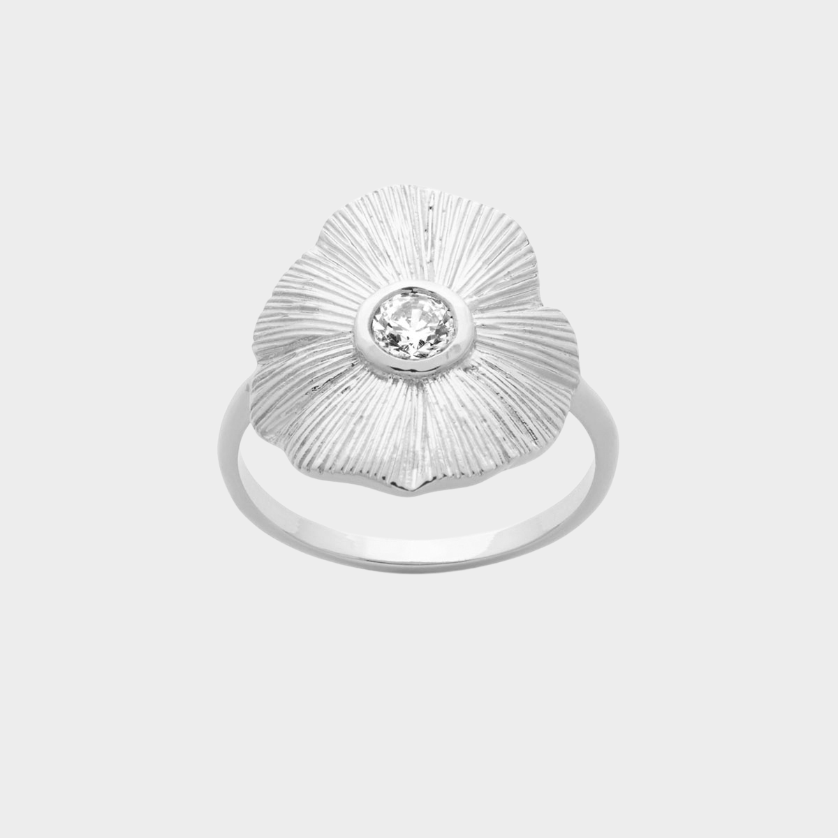 Bague nénuphar argent