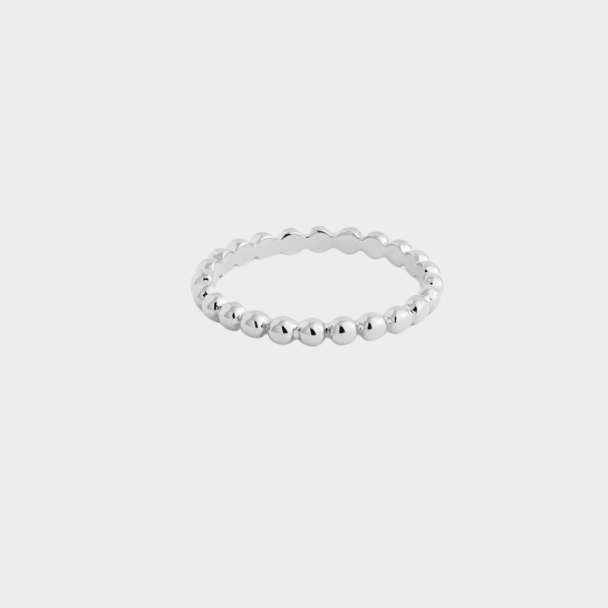 Bague One & One perlée argent