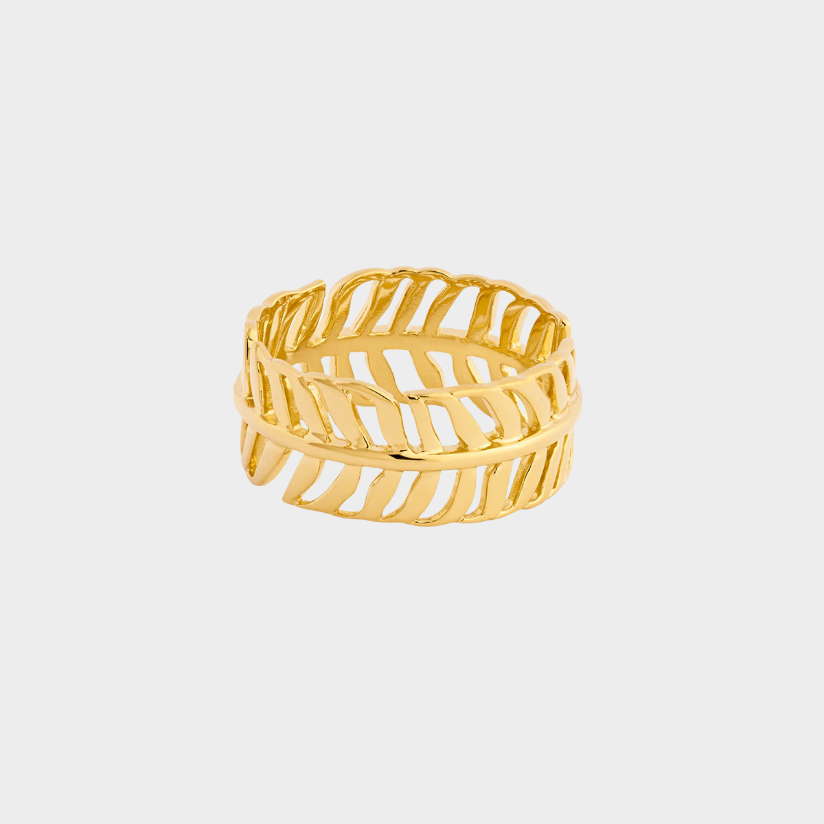 Bague Plume plaqué or