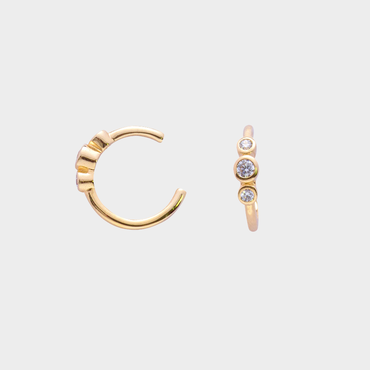 Bijou d'oreille Ear cuff plaqué or Éclat
