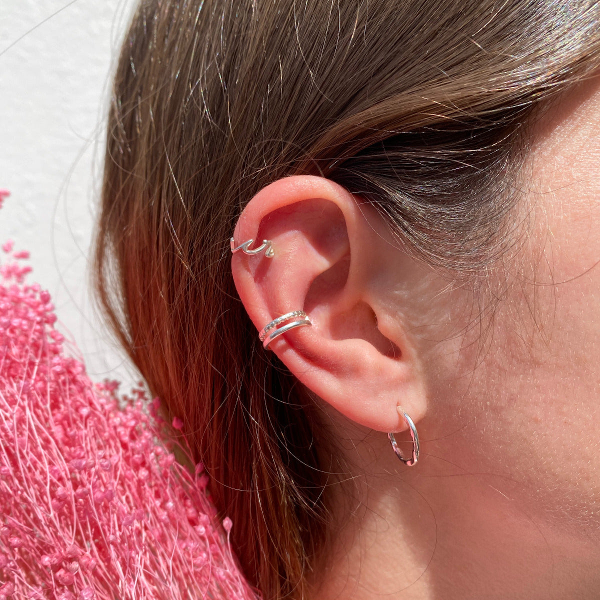 Bijou d'oreille Ear Cuff Amour Argent massif

