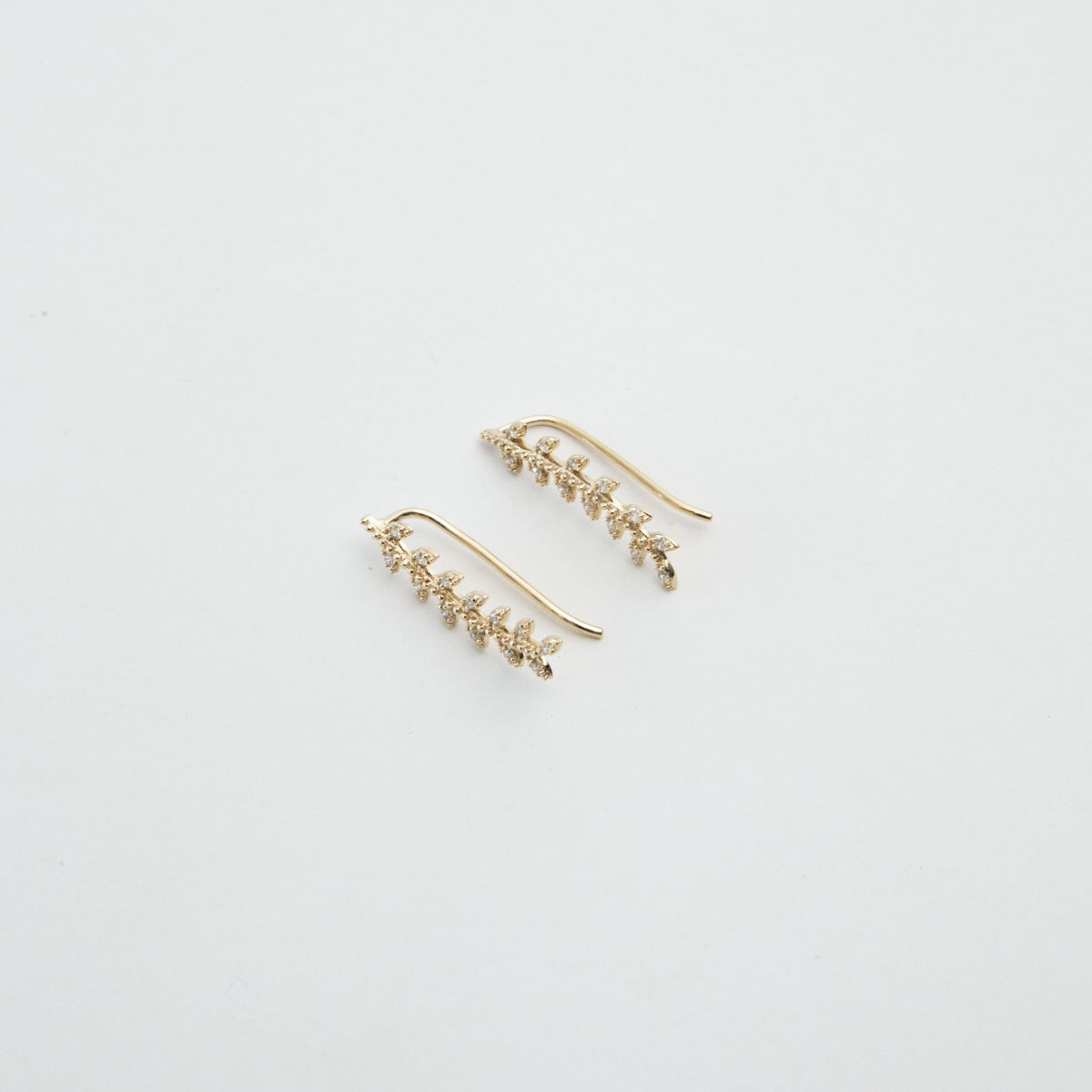 Boucles d'Oreilles Epis strassé plaqué or