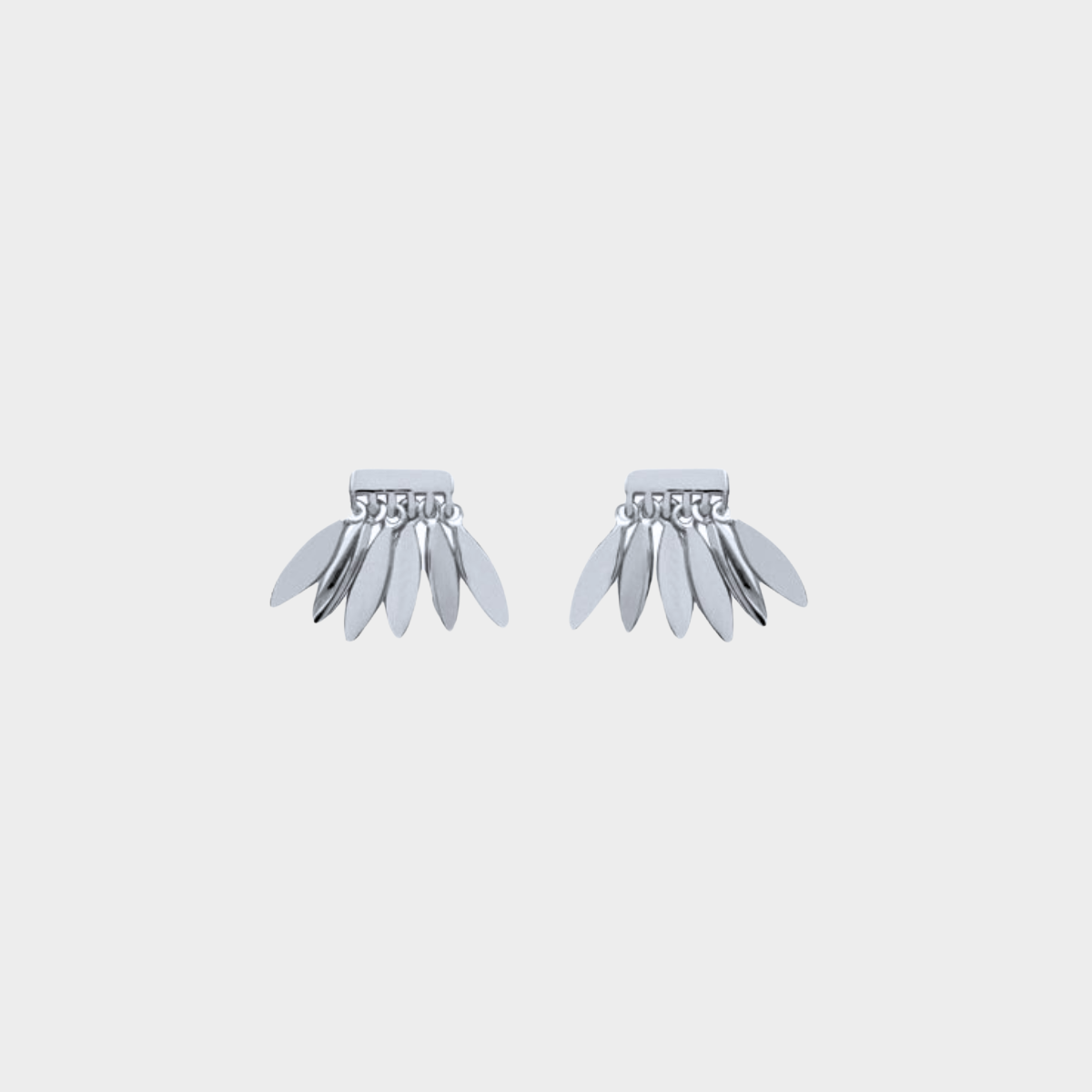 Boucles d'oreilles petites feuilles argent massif