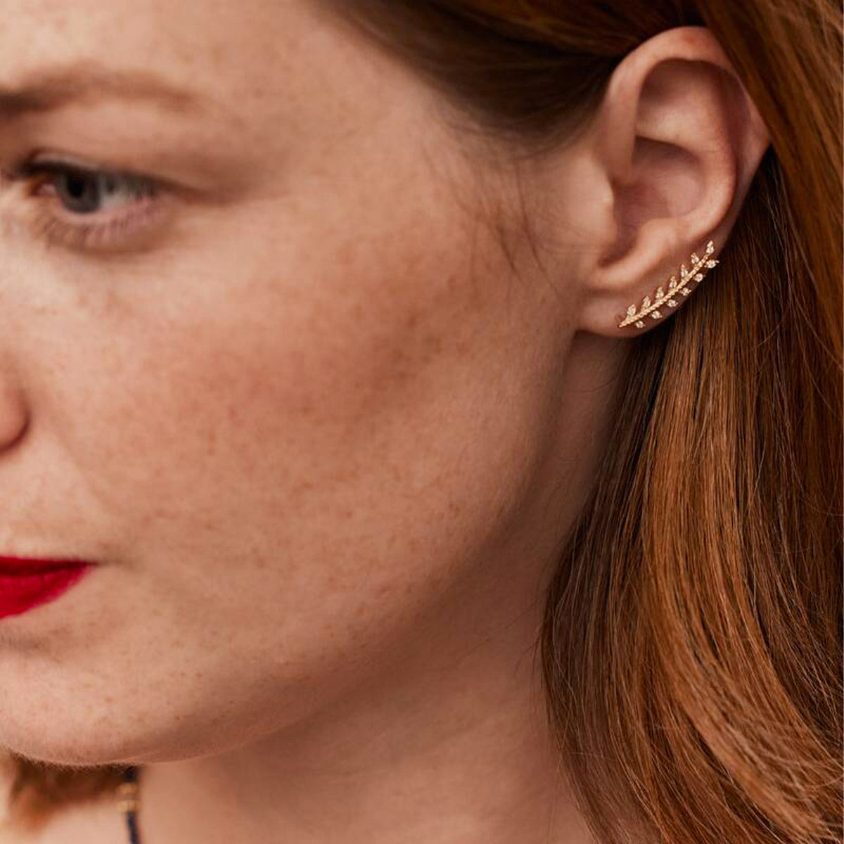 	
Boucles d'Oreilles Epis strassé Plaqué Or