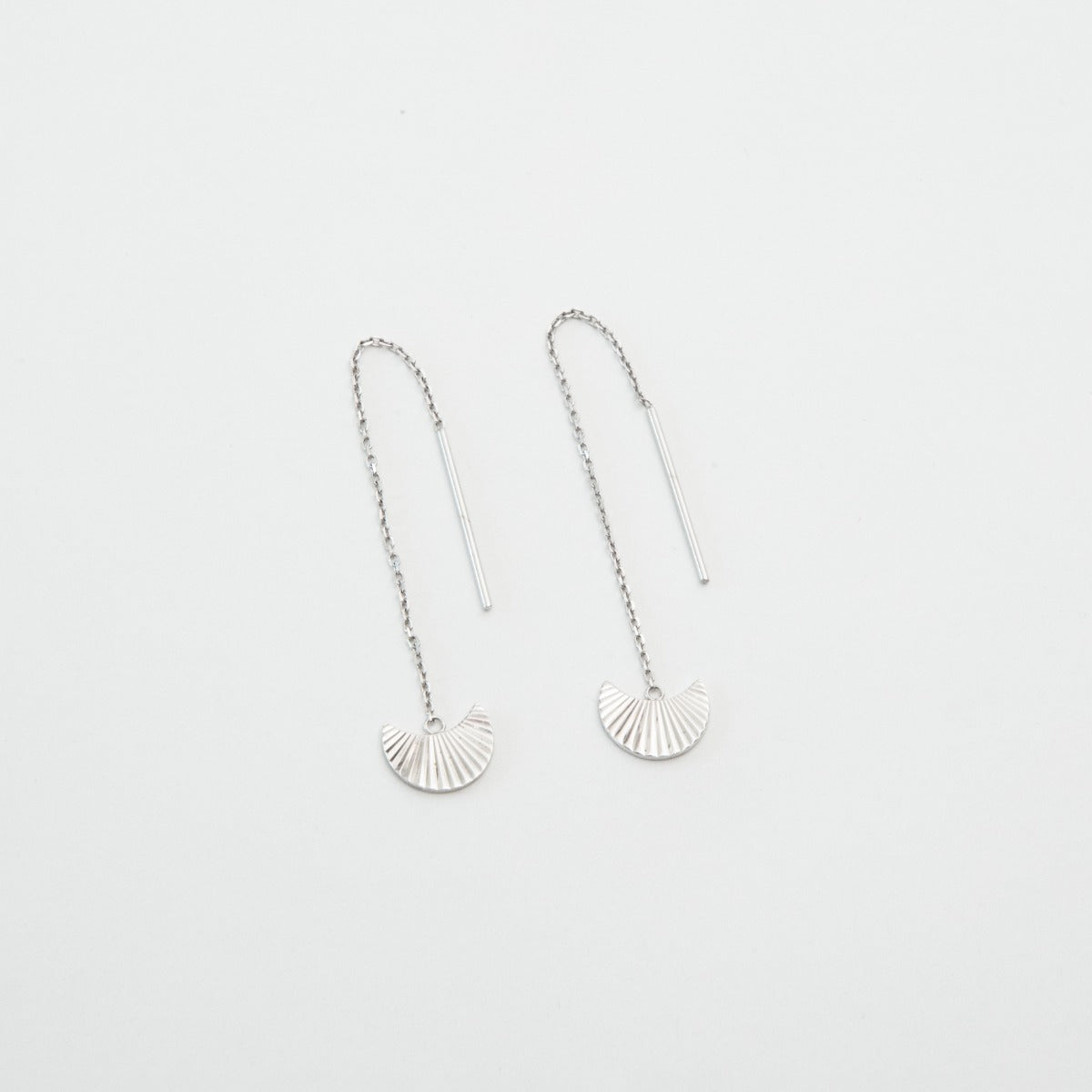 Boucles d'oreilles Petite Maya sur chaîne Argent massif