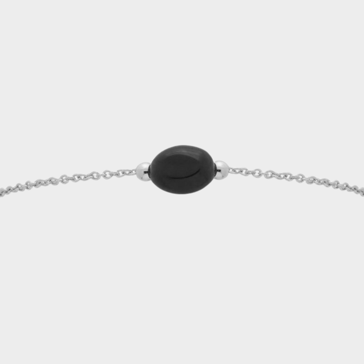 Bracelet Papagayo argent massif agate noire