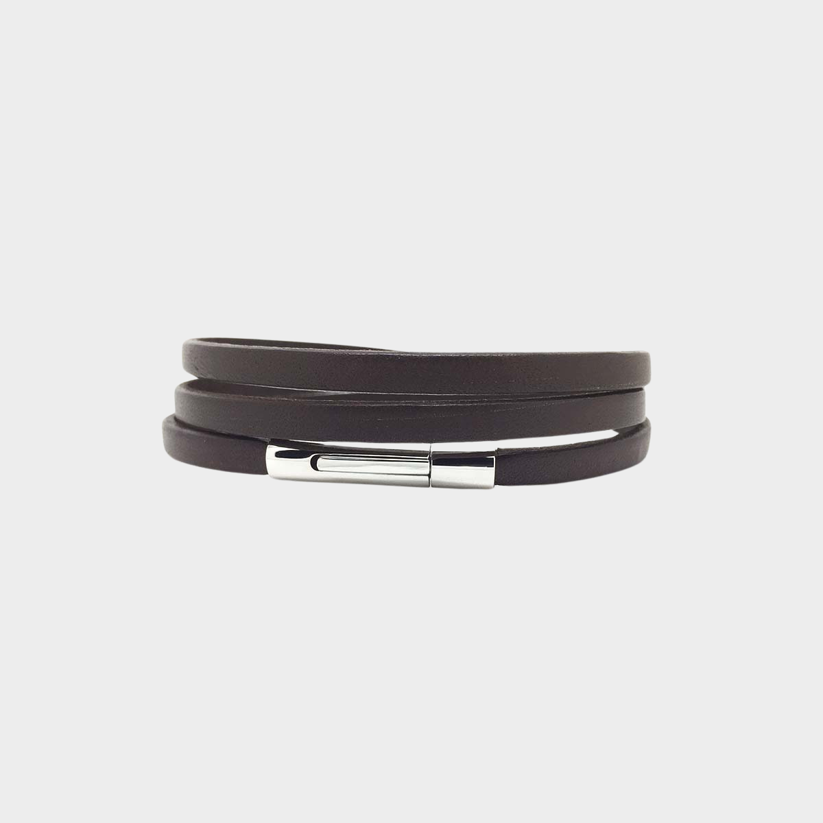 Bracelet classic triple pour homme chocolat