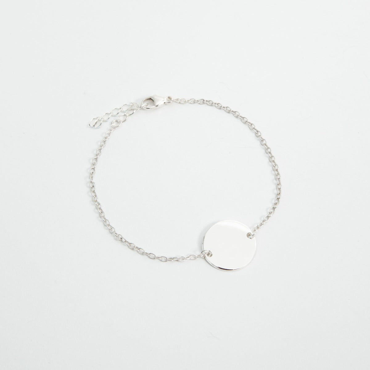 Bracelet rond sur chaîne argent massif