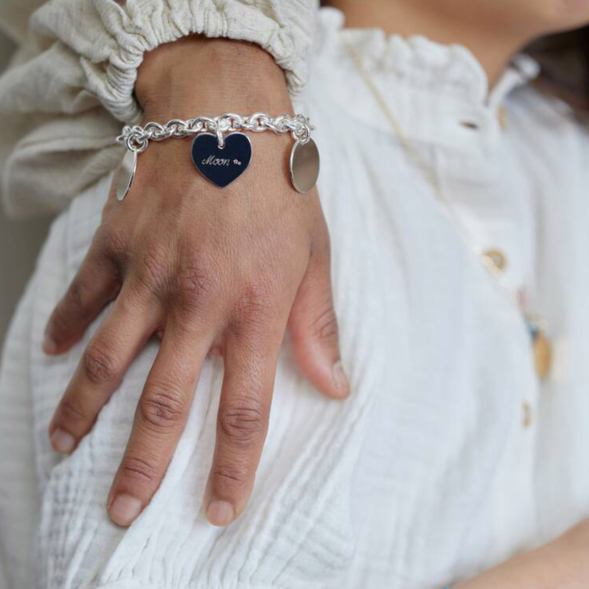 Bracelet Vendôme et breloques à composer argent