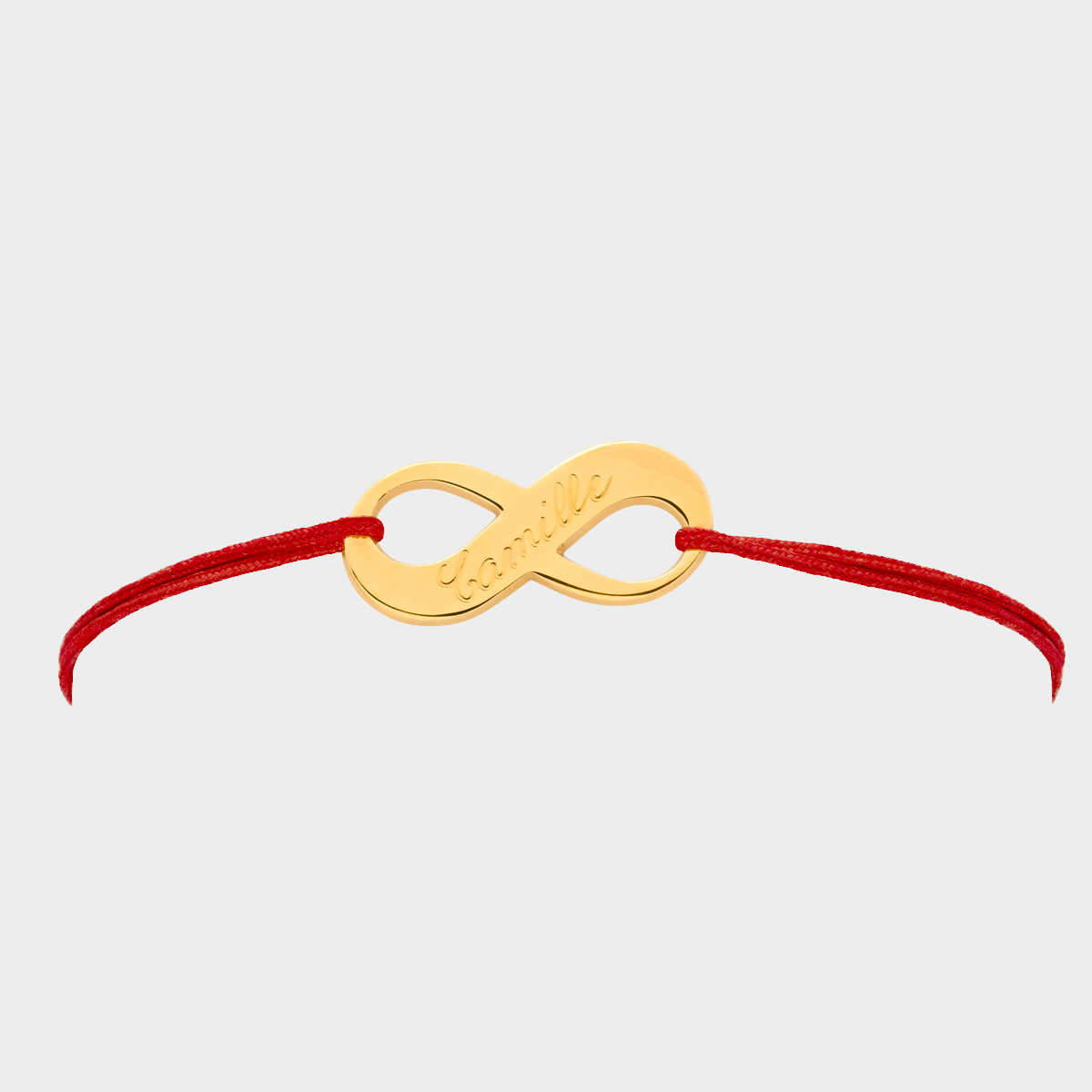 Bracelet mini infini sur coton fin

