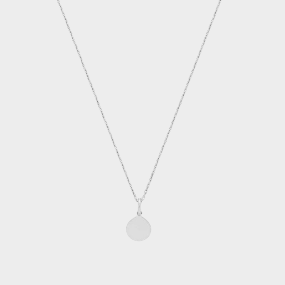 Collier 1 mini breloque sur chaîne forçat argent